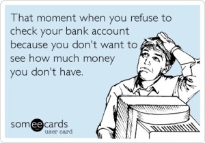 bank account empty